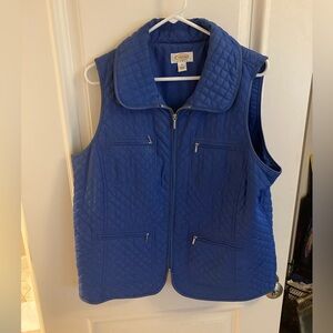 Talbots full zip quilted vest